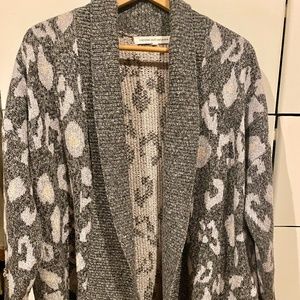 Anthropologie long leopard cardigan